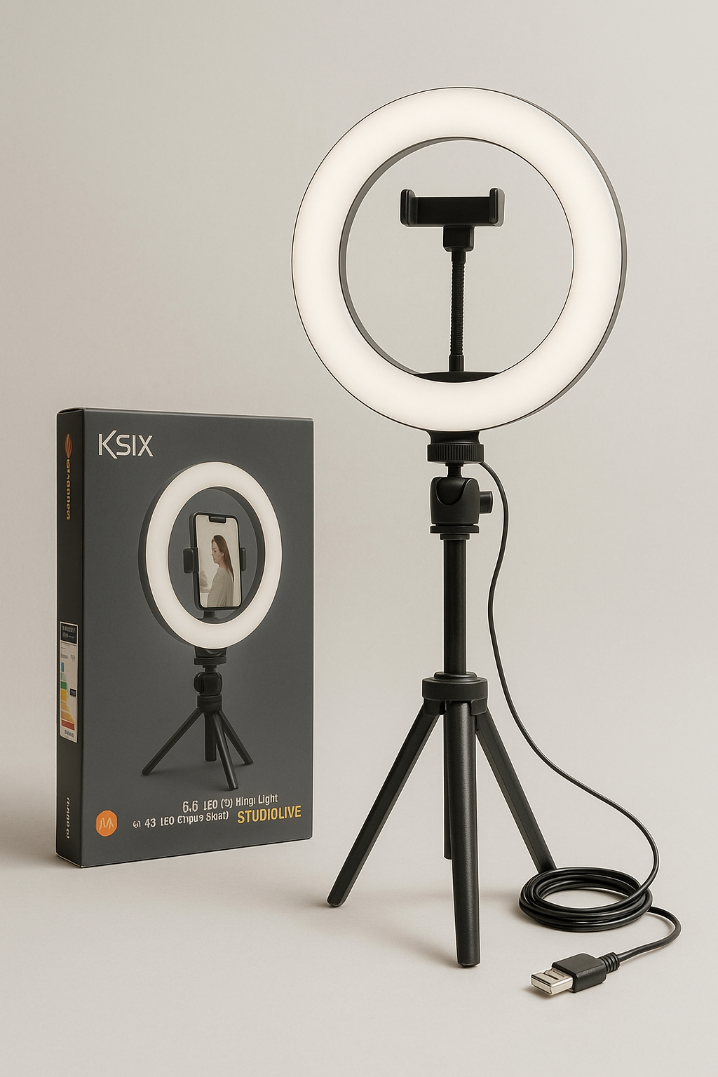 KSIX GlowPro 20cm Ring Light Kit β Perfect for Flawless Content Creation!