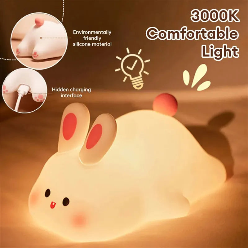 Cute Animal LED Night Light – USB Rechargeable
