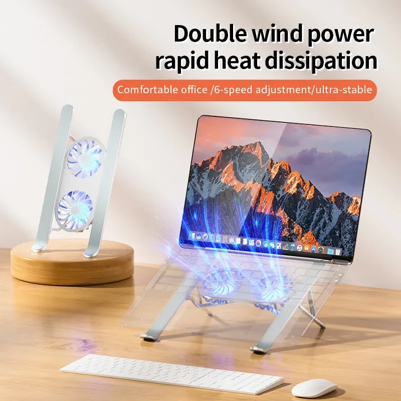 ALUMINUM LAPTOP STAND WITH COOLING FAN