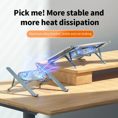 ALUMINUM LAPTOP STAND WITH COOLING FAN