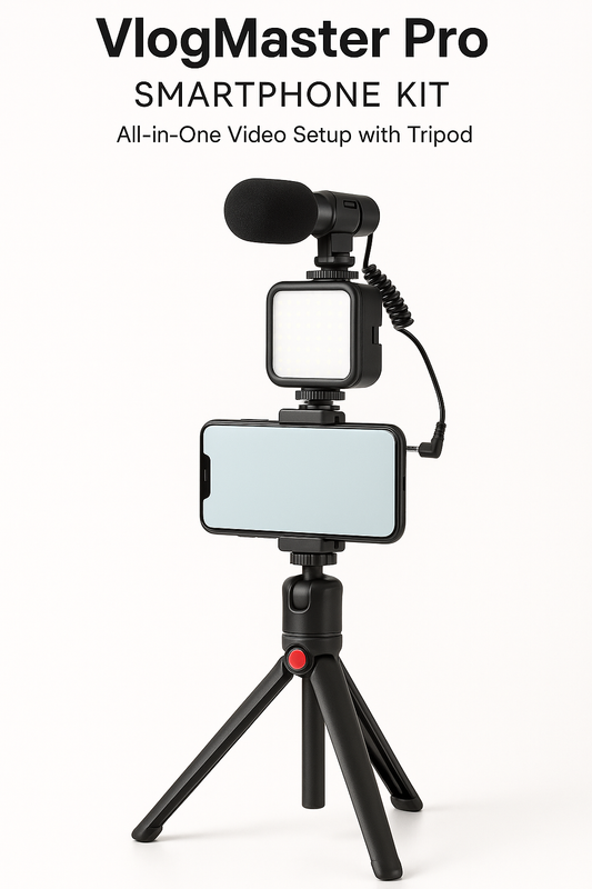 VlogMaster Pro Smartphone Kit – All-in-One Video Setup with Tripod,