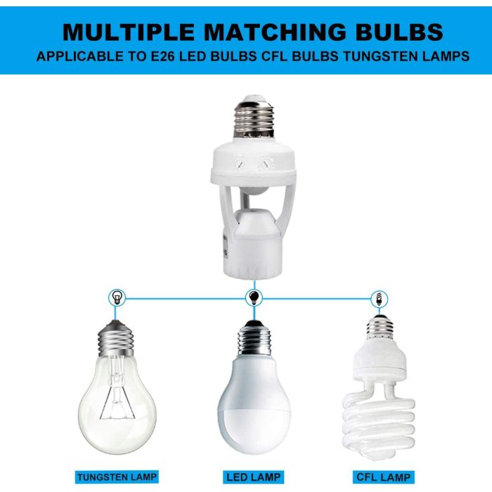 Motion Sensor LED Bulb Holder 110V - 220